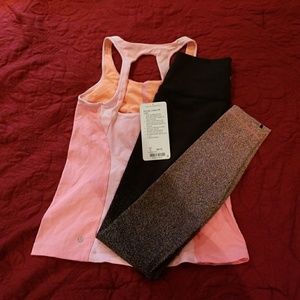 Lululemon Ombre leggings sz 6 & top sz 8